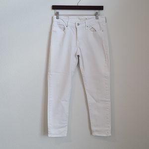Levi's White Crop Jeans